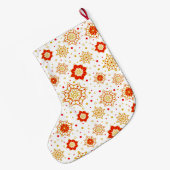 レトロミッドセンチュリーモダンデザイン ラージクリスマスストッキング (裏面 (吊り時))