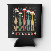 レトロミッドセンチュリーモダンドッグ50s 60sスタイルクリスマス 缶クーラー (正面)