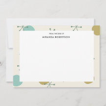 レトロミッドセンチュリーモダンノートカード