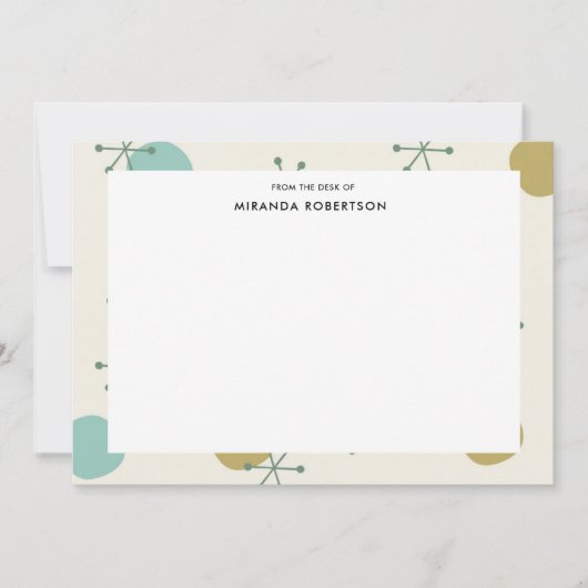 レトロミッドセンチュリーモダンノートカード ノートカード (正面)