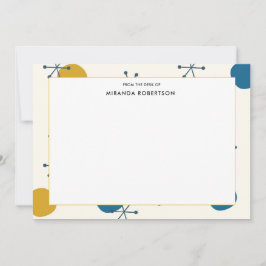 レトロミッドセンチュリーモダンノートカード ノートカード