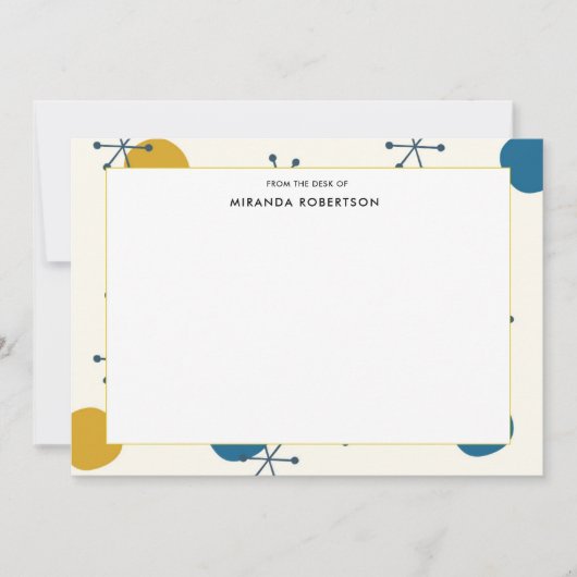 レトロミッドセンチュリーモダンノートカード ノートカード (正面)