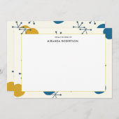 レトロミッドセンチュリーモダンノートカード ノートカード (正面/裏面)