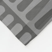 レトロミッドセンチュリーモダンパターン幾何学灰色 フリースブランケット (角)