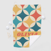 レトロミッドセンチュリーモダンパターン ゴルフタオル (インサイチュ)