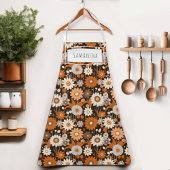 レトロミッドセンチュリーモダンフローラ名エプロン エプロン