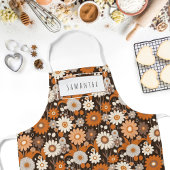 レトロミッドセンチュリーモダンフローラ名エプロン エプロン