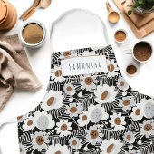 レトロミッドセンチュリーモダンフローラ名エプロン エプロン