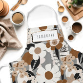 レトロミッドセンチュリーモダンフローラ名エプロン エプロン
