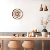 レトロミッドセンチュリーモダンフローラ 壁時計