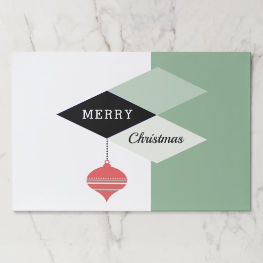 レトロミッドセンチュリーモダンメリークリスマス ペーパーパッド (正面)