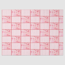 レトロミッドセンチュリーモダンヴィンテージフローラオンライトピンク 薄葉紙