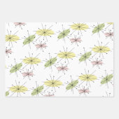 レトロミッドセンチュリーモダン任意大事な行事 ラッピングペーパーシート (正面3)