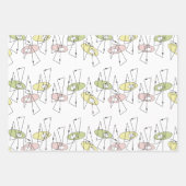 レトロミッドセンチュリーモダン任意大事な行事 ラッピングペーパーシート (正面)