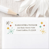 レトロミッドセンチュリーモダン差出人住所ラベル ラベル (インサイチュ)