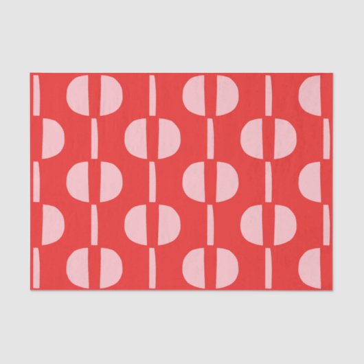 レトロミッドセンチュリーモダン幾何学模様 薄葉紙 (正面)