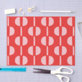 レトロミッドセンチュリーモダン幾何学模様 薄葉紙 (クラフト)