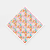 レトロミッドセンチュリーモダン抽象芸術パタカラフルーン スタンダードランチョンナプキン (角)