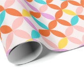 レトロミッドセンチュリーモダン抽象芸術パタカラフルーン ラッピングペーパー (ロールコーナー)