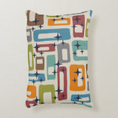 レトロミッドセンチュリーモダン抽象芸術パターン アクセントクッション (正面(垂直))