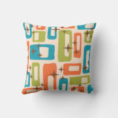 レトロミッドセンチュリーモダン抽象芸術パターン クッション (裏面)