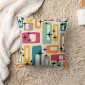 レトロミッドセンチュリーモダン抽象芸術パターン クッション (ブランケット)