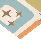 レトロミッドセンチュリーモダン抽象芸術パターン ショートテーブルランナー (コーナー)