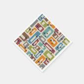 レトロミッドセンチュリーモダン抽象芸術パターン スタンダードカクテルナプキン (角)