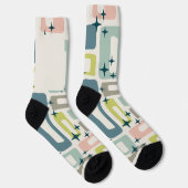 レトロミッドセンチュリーモダン抽象芸術パターン ソックス (右)