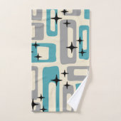 レトロミッドセンチュリーモダン抽象芸術パターン バスタオルセット (ハンドタオル)