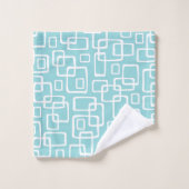 レトロミッドセンチュリーモダン抽象芸術パターン バスタオルセット (ウォッシュタオル)