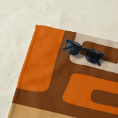 レトロミッドセンチュリーモダン抽象芸術パターン ビーチタオル (インサイチュ)