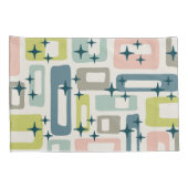 レトロミッドセンチュリーモダン抽象芸術パターン 枕カバー (裏面-右)