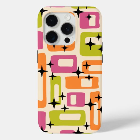 レトロミッドセンチュリーモダン抽象芸術パターン Case-Mate iPhoneケース (裏面)