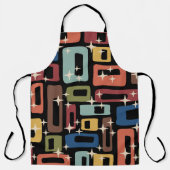 レトロミッドセンチュリーモダン抽象芸術 エプロン (正面)