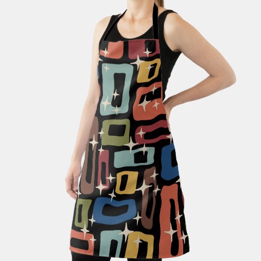 レトロミッドセンチュリーモダン抽象芸術 エプロン (インサイチュ)
