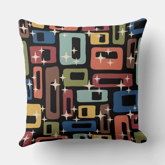 レトロミッドセンチュリーモダン抽象芸術 クッション (裏面)