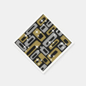 レトロミッドセンチュリーモダン抽象芸術 スタンダードカクテルナプキン (角)