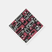 レトロミッドセンチュリーモダン抽象芸術 スタンダードカクテルナプキン (角)