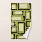 レトロミッドセンチュリーモダン抽象芸術 バスタオルセット (ハンドタオル)