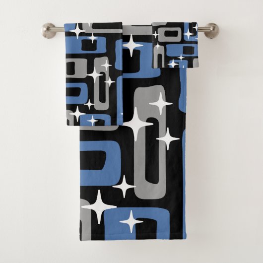 レトロミッドセンチュリーモダン抽象芸術 バスタオルセット (インサイチュ)