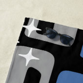 レトロミッドセンチュリーモダン抽象芸術 ビーチタオル (インサイチュ)