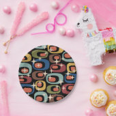 レトロミッドセンチュリーモダン抽象芸術 ペーパープレート (パーティー)