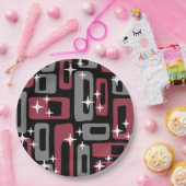 レトロミッドセンチュリーモダン抽象芸術 ペーパープレート (パーティー)