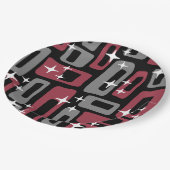 レトロミッドセンチュリーモダン抽象芸術 ペーパープレート (アングル)