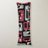 レトロミッドセンチュリーモダン抽象芸術 ボディピロー (正面縦)