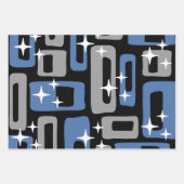 レトロミッドセンチュリーモダン抽象芸術 ラッピングペーパーシート (正面)