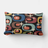 レトロミッドセンチュリーモダン抽象芸術 ランバークッション (正面)