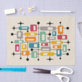 レトロミッドセンチュリーモダン抽象芸術 薄葉紙 (クラフト)