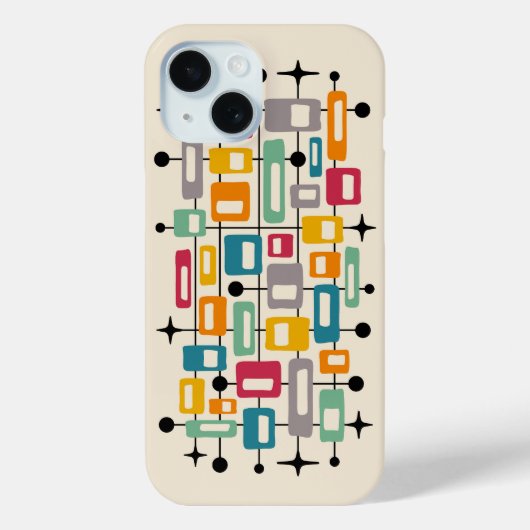 レトロミッドセンチュリーモダン抽象芸術 Case-Mate iPhoneケース (裏面)